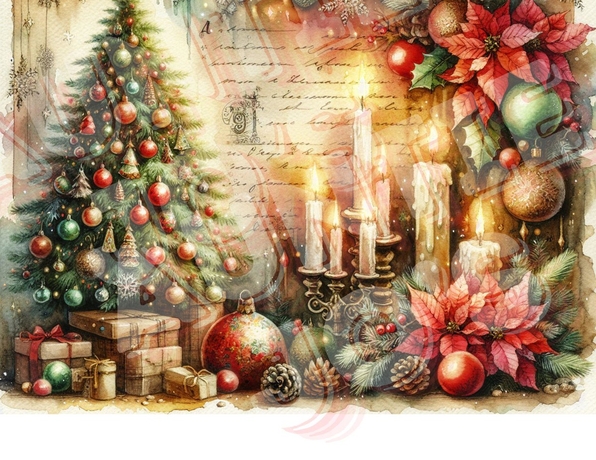 Christmas Junk Journal Printable Pages, Cardinals Trees, Rustic Vintage Holidays, Vintage Scrapbooks, Digital Junk Journal, PNG & PDF Files