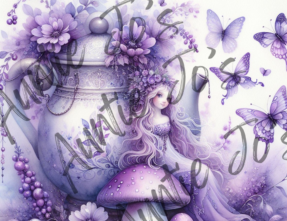 Fairies Junk Journal, Purple Junk Journal Kit, Digital Papers, Instant Printable Paper, Fairy Digital Paper Kit, PDF & PNG Files