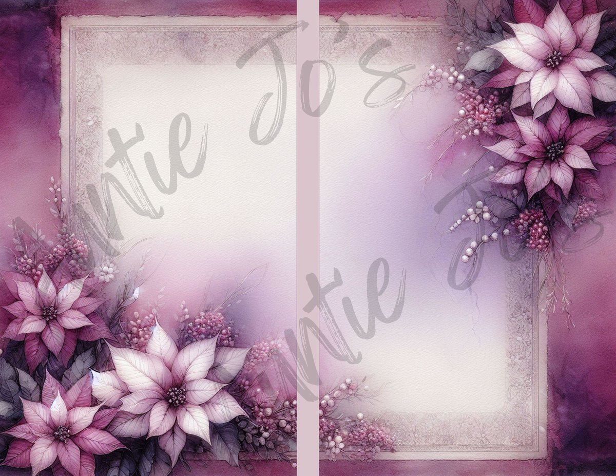 Purple Junk Journal Kit, Purple Journal Sheets, Digital Papers, Instant Printable Paper, Floral Designs, Digital Paper Kit, PDF & PNG Files