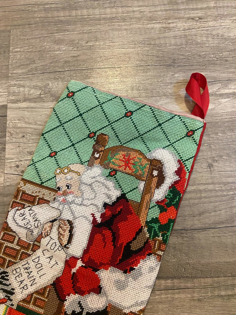Custom Christmas Stocking, NEW Vintage 1990 Candamar Designs, Santa & Toys 30641 Something Special Holiday Stocking, Personalized Stocking