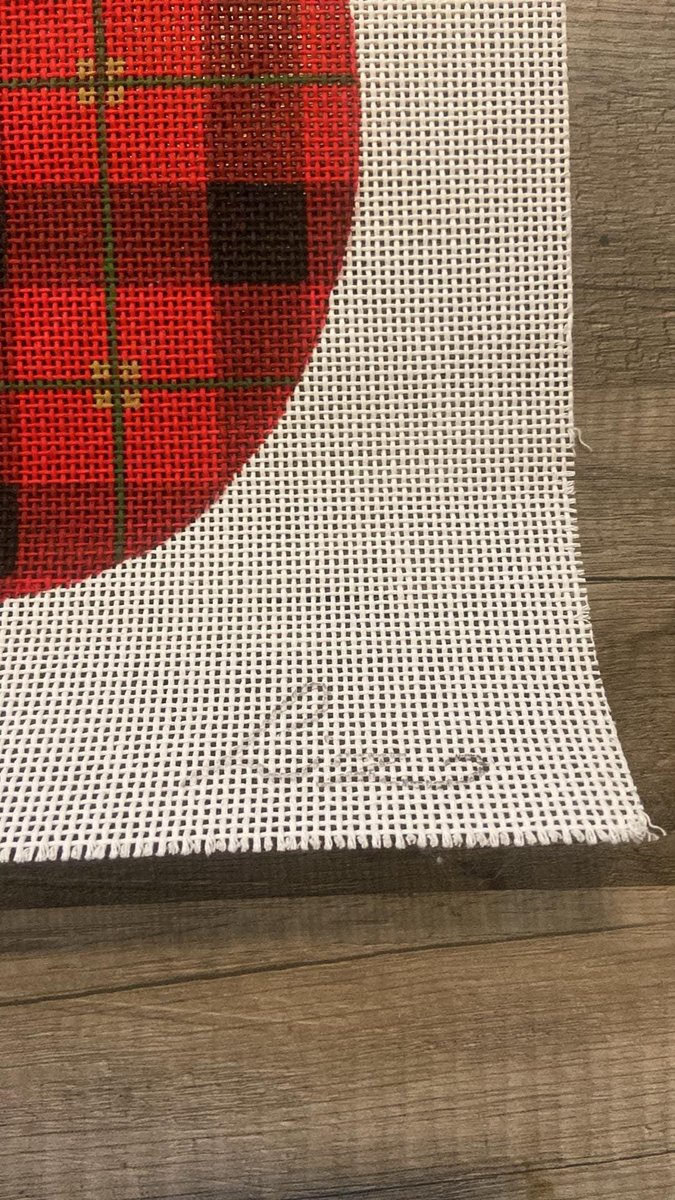 Christmas Stocking New Rare LIZ Handpainted Vintage Snowman with Top Hat Pipe Needlepoint Christmas Stocking Canvas Decor Signed Canvas