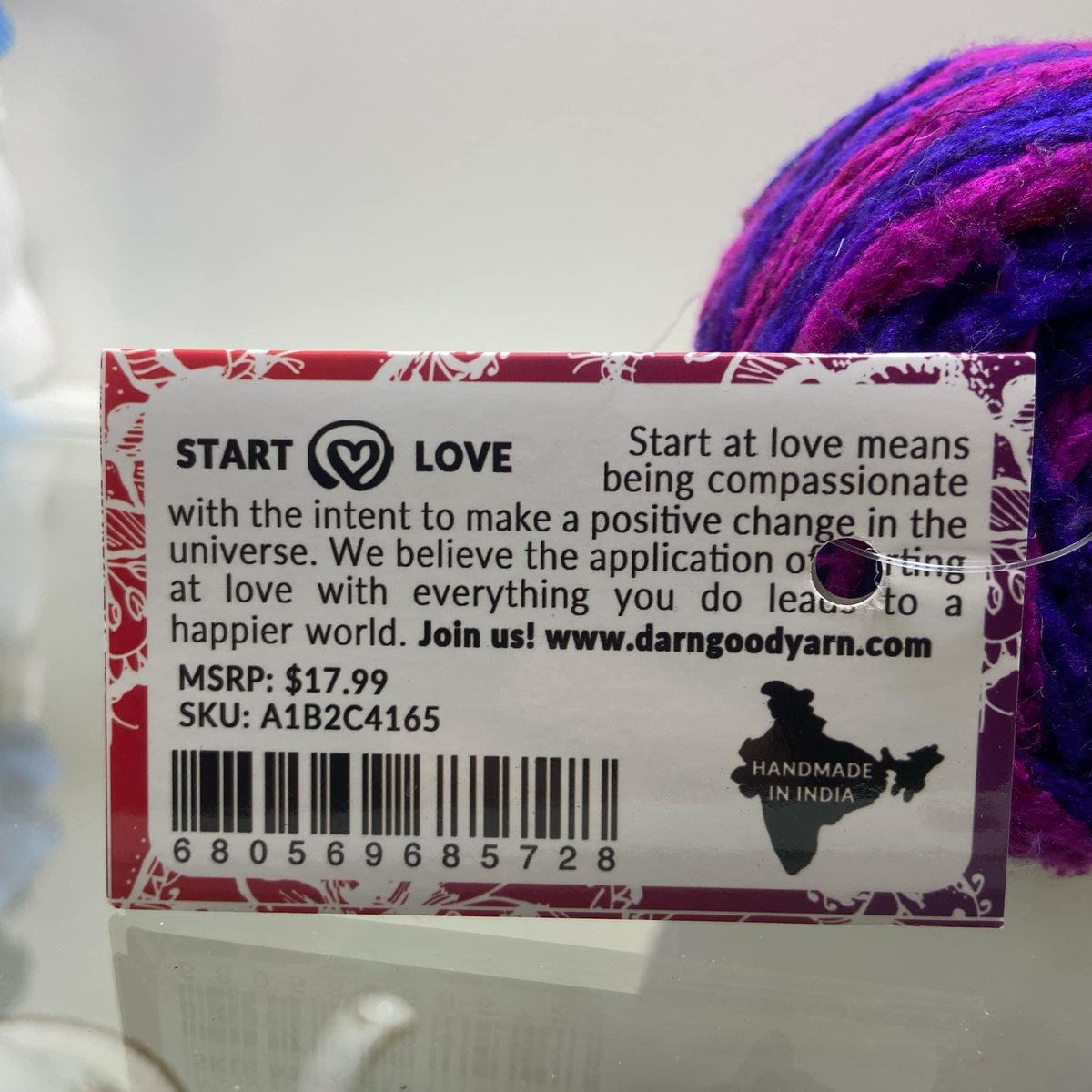 Lot of 3 DARN GOOD YARN Speckled Tweed 'Begonia' Blue Purple Recycled Silk Yarn Medium 55 yards