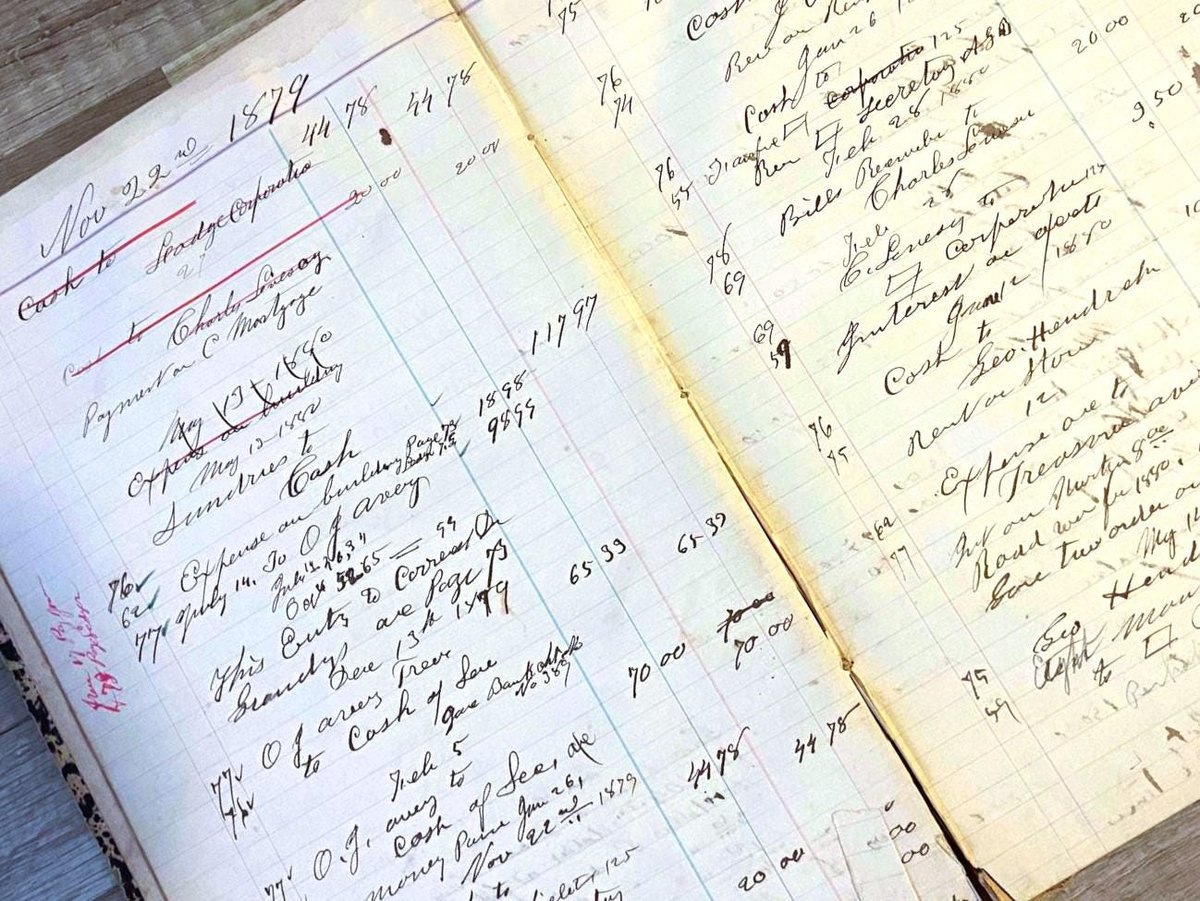 Antique Journal Ledger 1870s Gorgeous Calligraphy, Junk Journal, Vintage Ephemera, Antique Cursive Handwriting