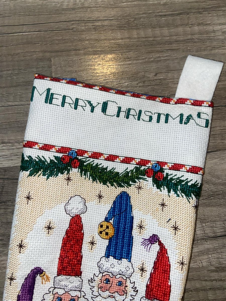 New Christmas Stocking 1994 DIMENSIONS 8452 Pencil Stocking Counted Cross Stitch Santa Christmas Needlepoint Holiday Stocking Holiday Decor