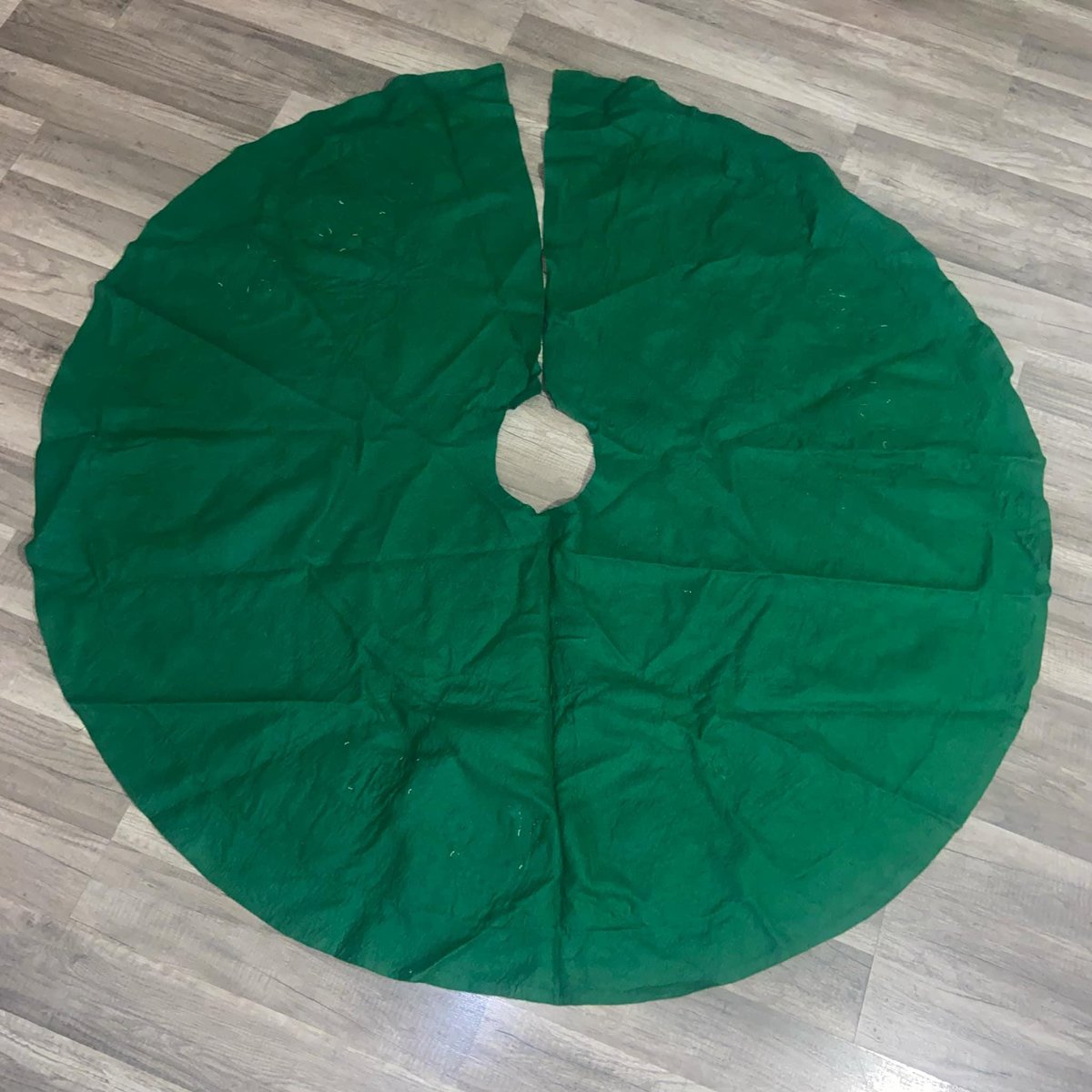 LeeWards Vintage 1971 Tree Skirt, Handmade Santa's Express Train Tree Skirt, Table Cover Handmade Tree Rocking Horse Toys Noel
