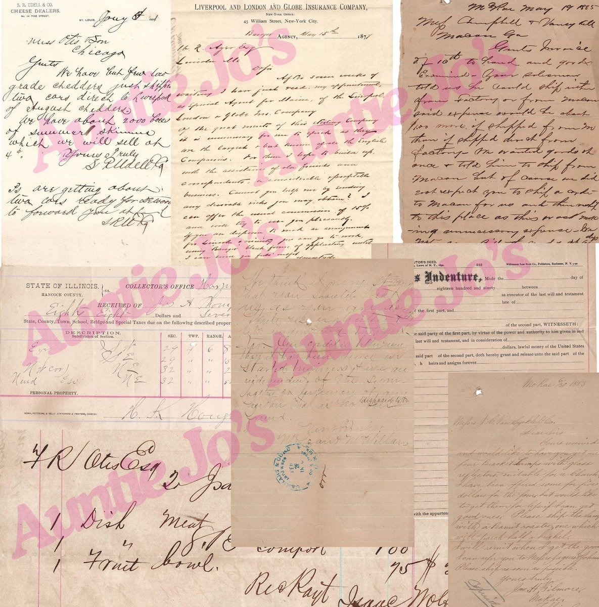 Vintage Printable Ephemera | Vintage Letters | Antique Papers | Cursive Handwriting | Calligraphy Digital Download | Junk Journal Papers |