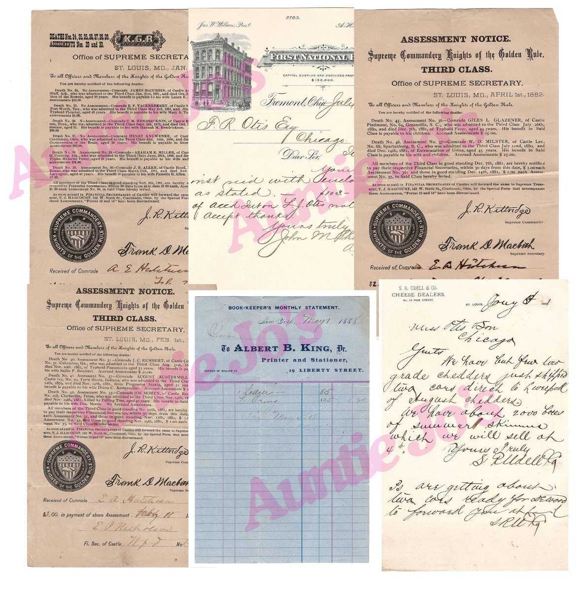 Vintage Printable Ephemera | Vintage Letters | Antique Papers | Cursive Handwriting | Calligraphy Digital Download | Junk Journal Papers |