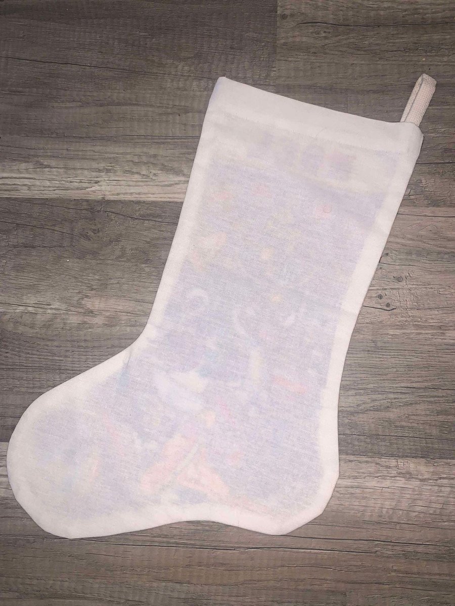 New Vintage Christmas Stocking Finished BUCILLA Counted Cross Stitch Sound of Christmas 82916 Handmade Embroidered Stocking
