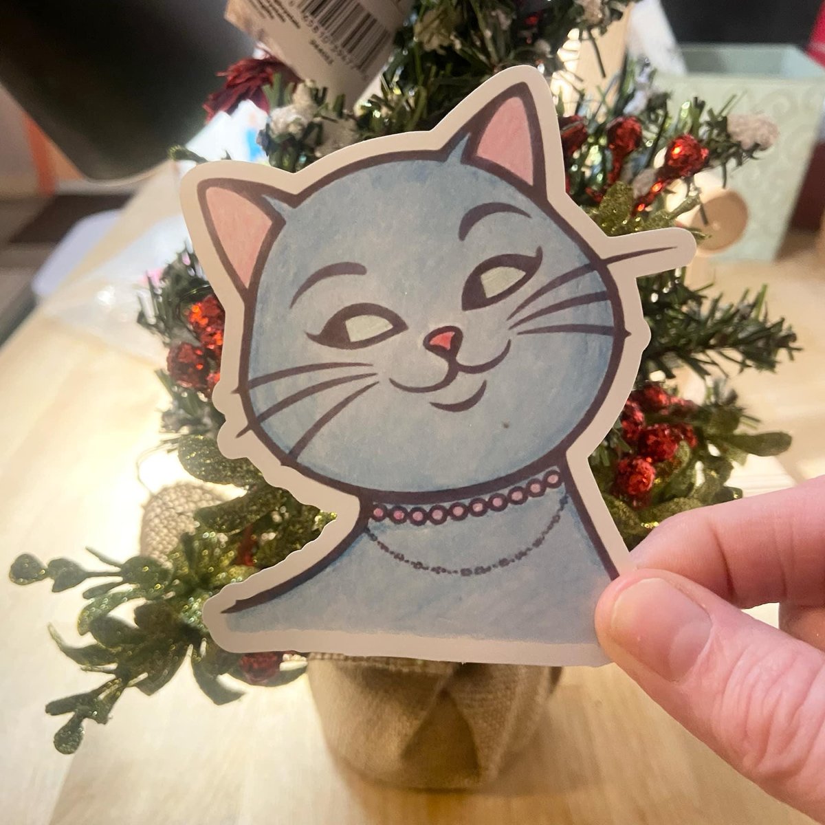 Cool Kitten Sticker | Limited Edition Attitude Cat Stickers | Water Resistant HIGH GLOSS Vinyl Stickers | Retro Cat | Kitten Stickers - Rosy