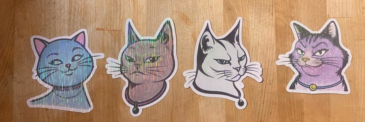Sassy Cat Sticker | HOLOGRAM Limited Edition Attitude Cat Stickers | Water Resistant GLOSSY Vinyl Stickers | Retro Cat | Kitten Stickers