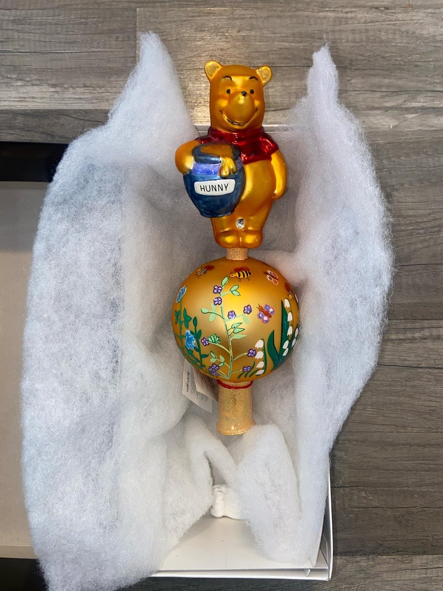 RARE Vintage 2000 Christopher Radko Disney Winnie The Pooh Tree Topper #503 of 1500 NWT w Box Christmas Tree Finial Limited Edition
