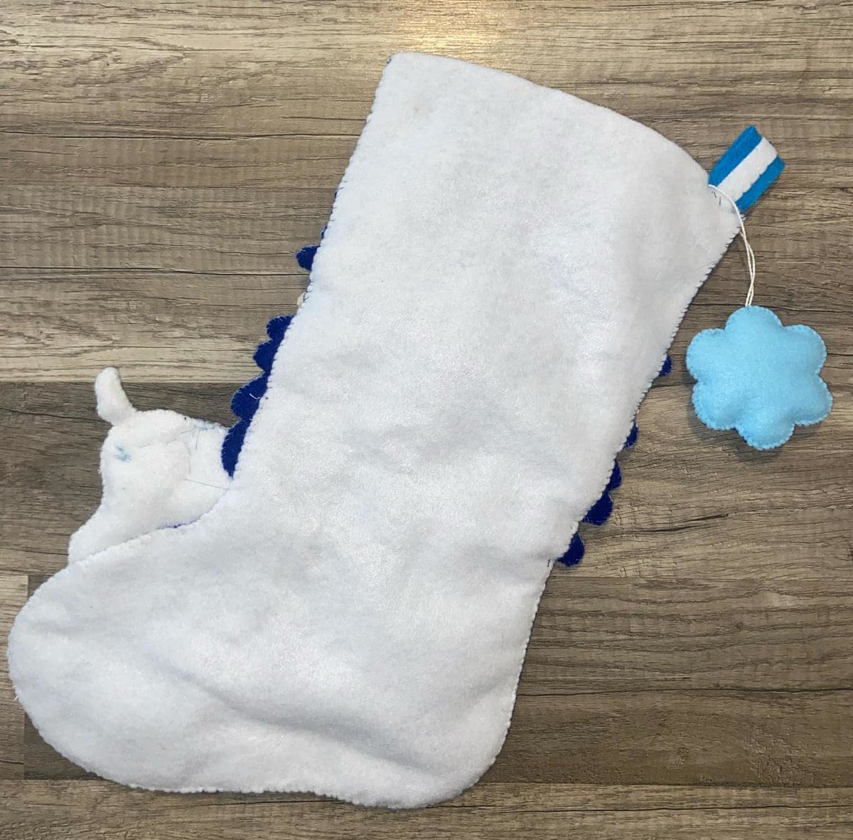 Custom Christmas Stockings Winter Wonderland Santa Claus & Reindeer Handmade Finished Bucilla Stocking