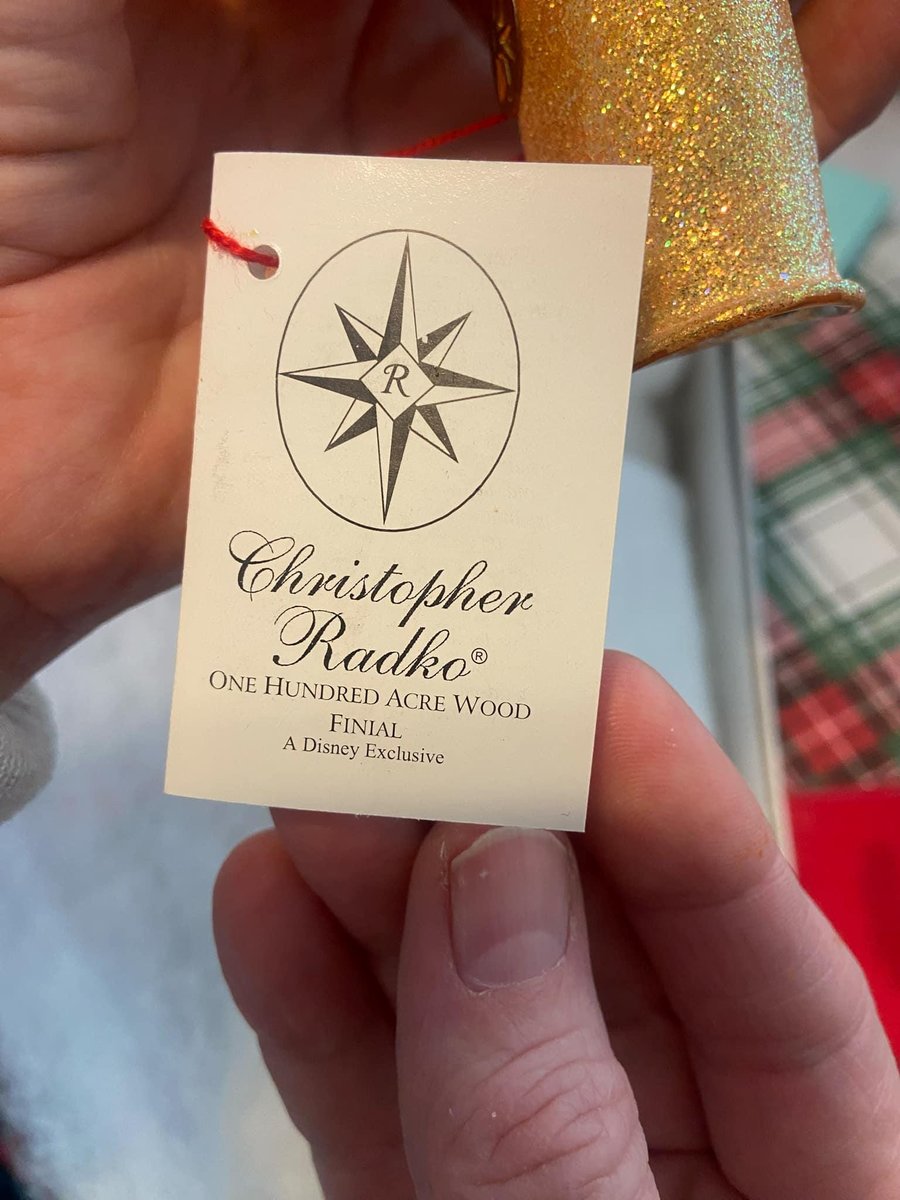 RARE Vintage 2000 Christopher Radko Disney Winnie The Pooh Tree Topper #503 of 1500 NWT w Box Christmas Tree Finial Limited Edition