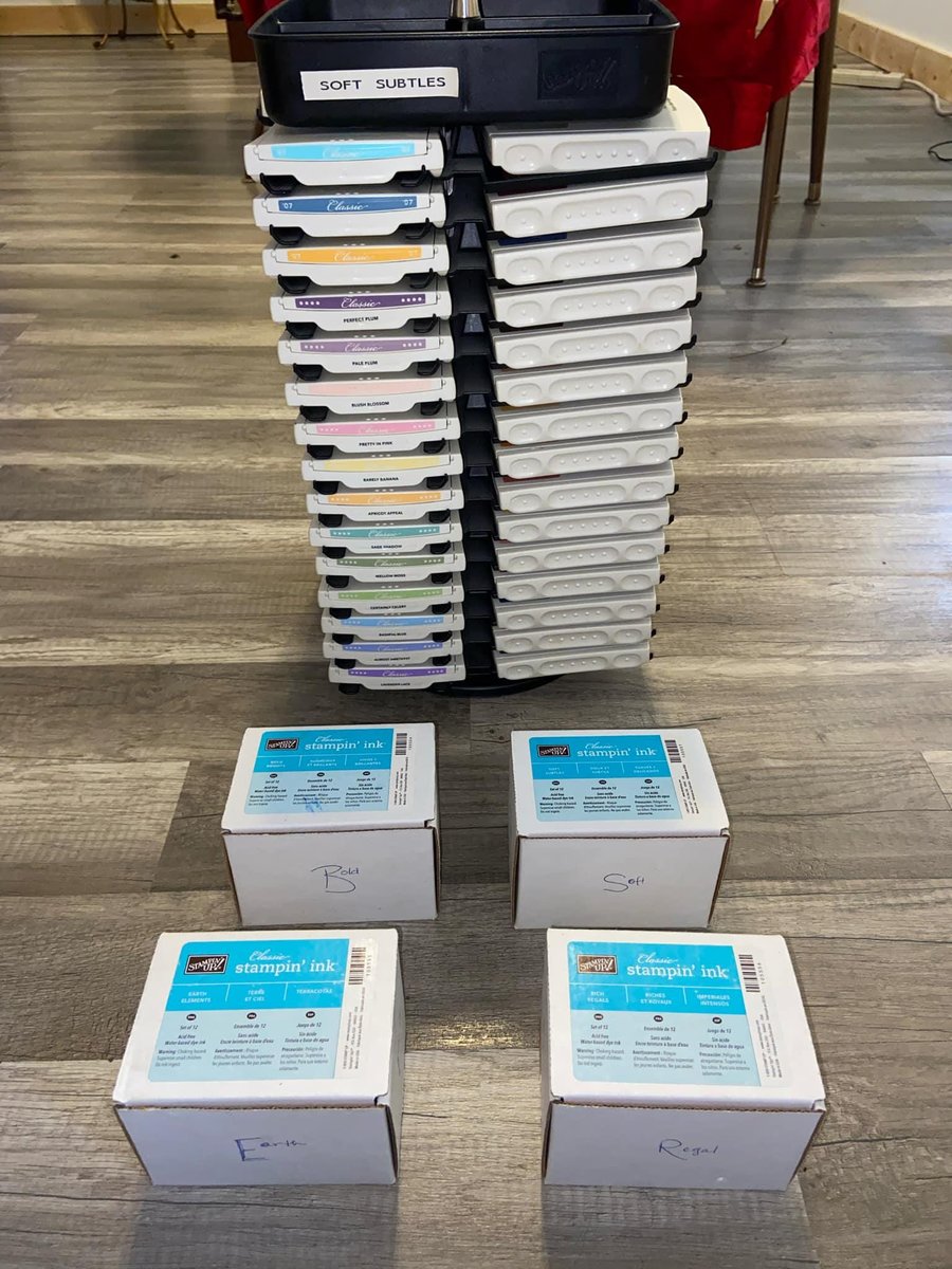 Stampin Up HUGE Lot of 108 NEW Classic Stamp Ink Pads, Refill Inkers & Stand Stampin Up Refill Inkers Ink Pad Storage Scrapbooking Supplies