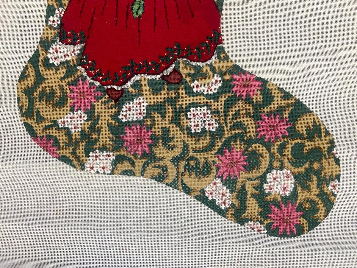 Rare Christmas Stocking ALEXA Angel Handpainted Needlepoint Canvas EXPERTLY STARTED Stocking Stockings With Name Personalized Stockings
