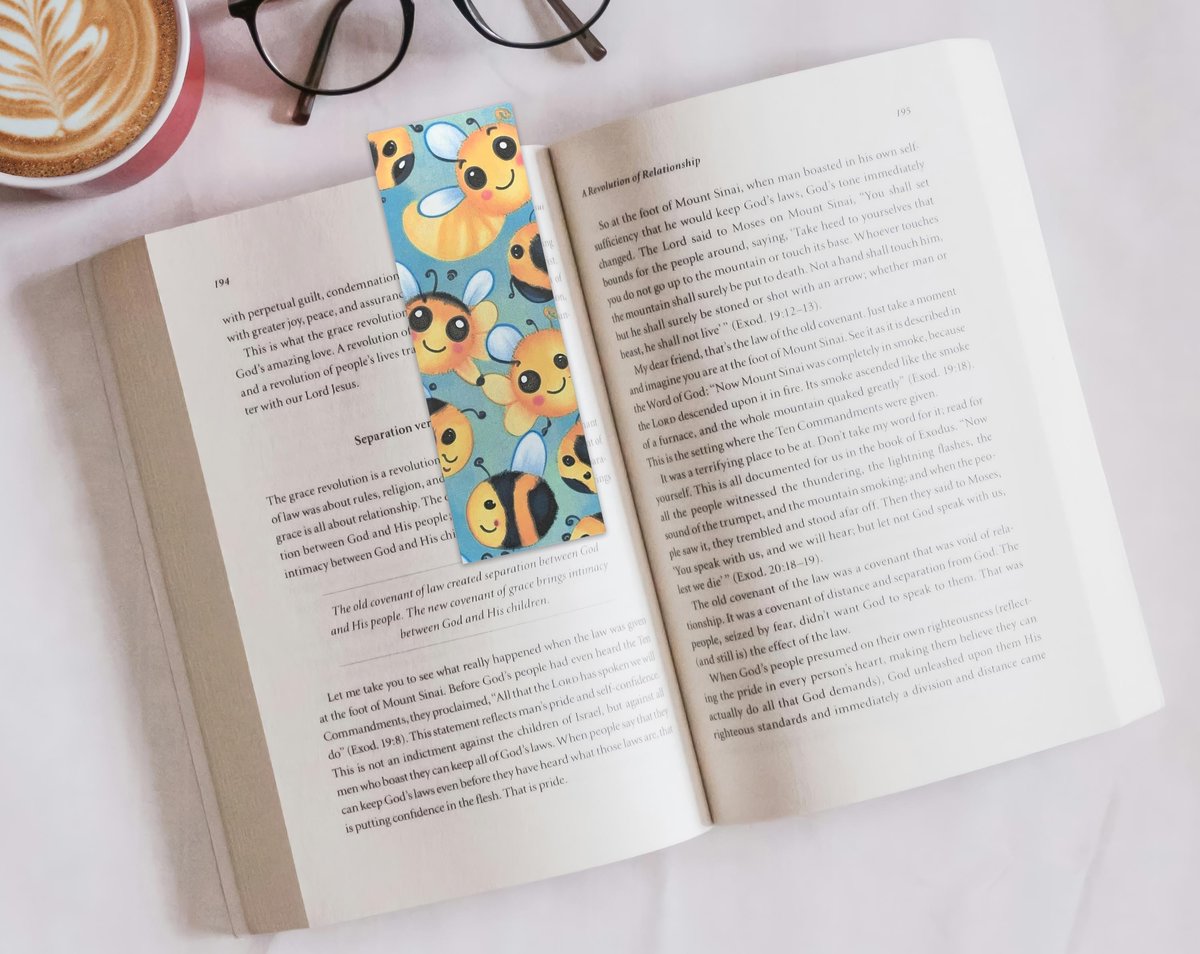 Handmade Bookmarks | Honeybee Bookmark | Honey Bee Lover Bookmark | Pollinator Bookmark |- Stocking Stuffers | Book Lovers | Book Gifts