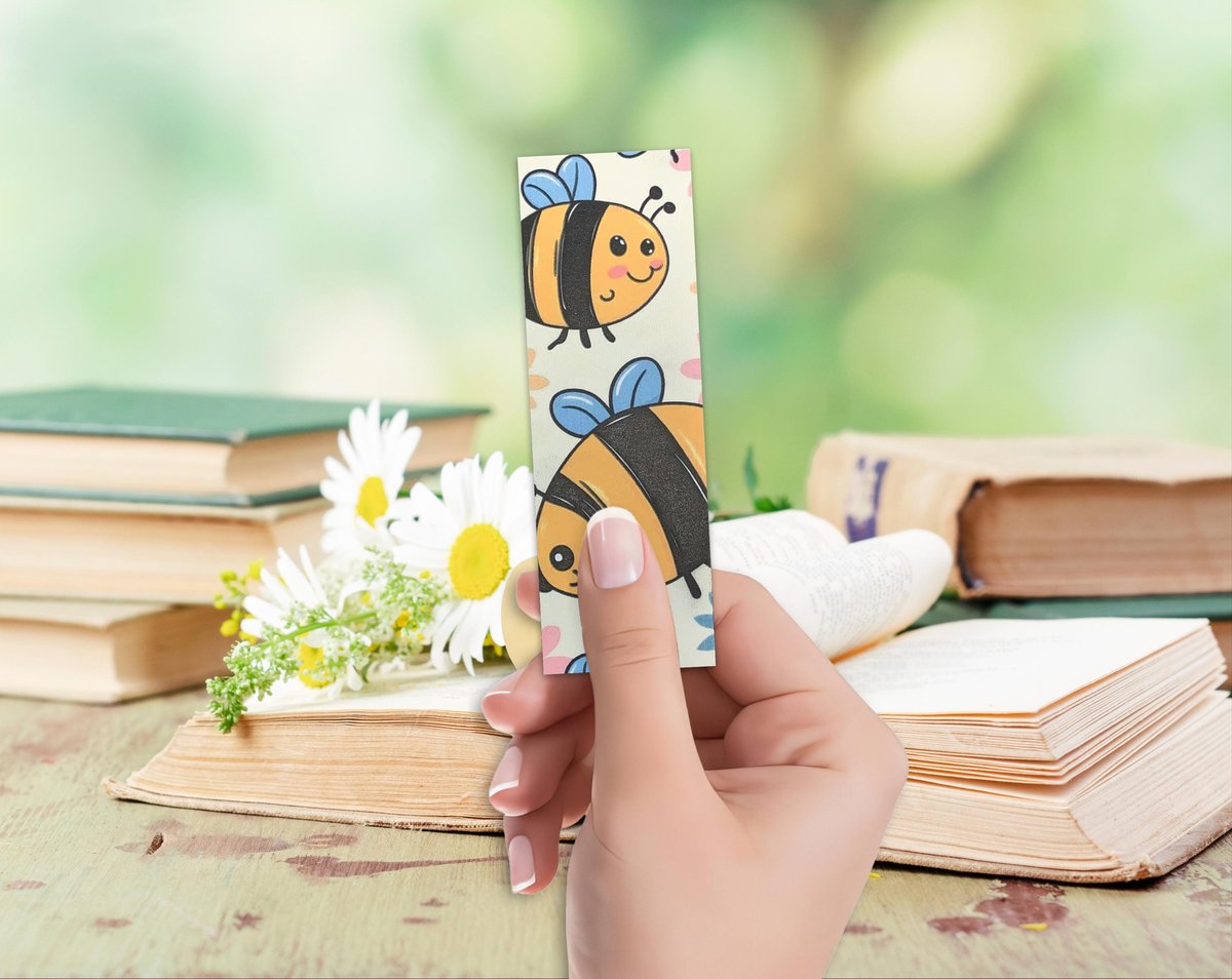 Handmade Bookmarks | Honeybee Bookmark | Honey Bee Lover Bookmark | Pollinator Bookmark |- Stocking Stuffers | Book Lovers | Book Gifts