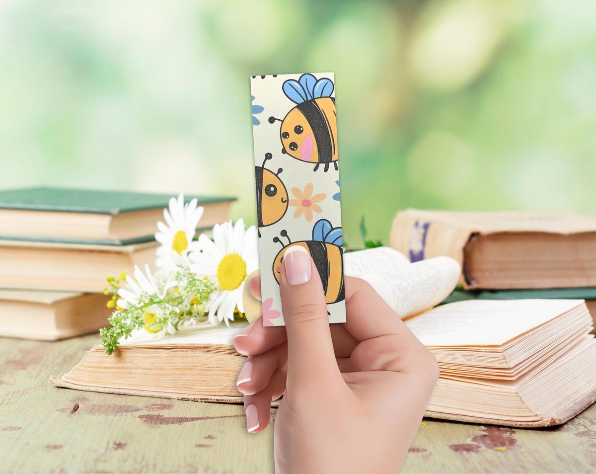 Handmade Bookmarks | Honeybee Bookmark | Honey Bee Lover Bookmark | Pollinator Bookmark |- Stocking Stuffers | Book Lovers | Book Gifts
