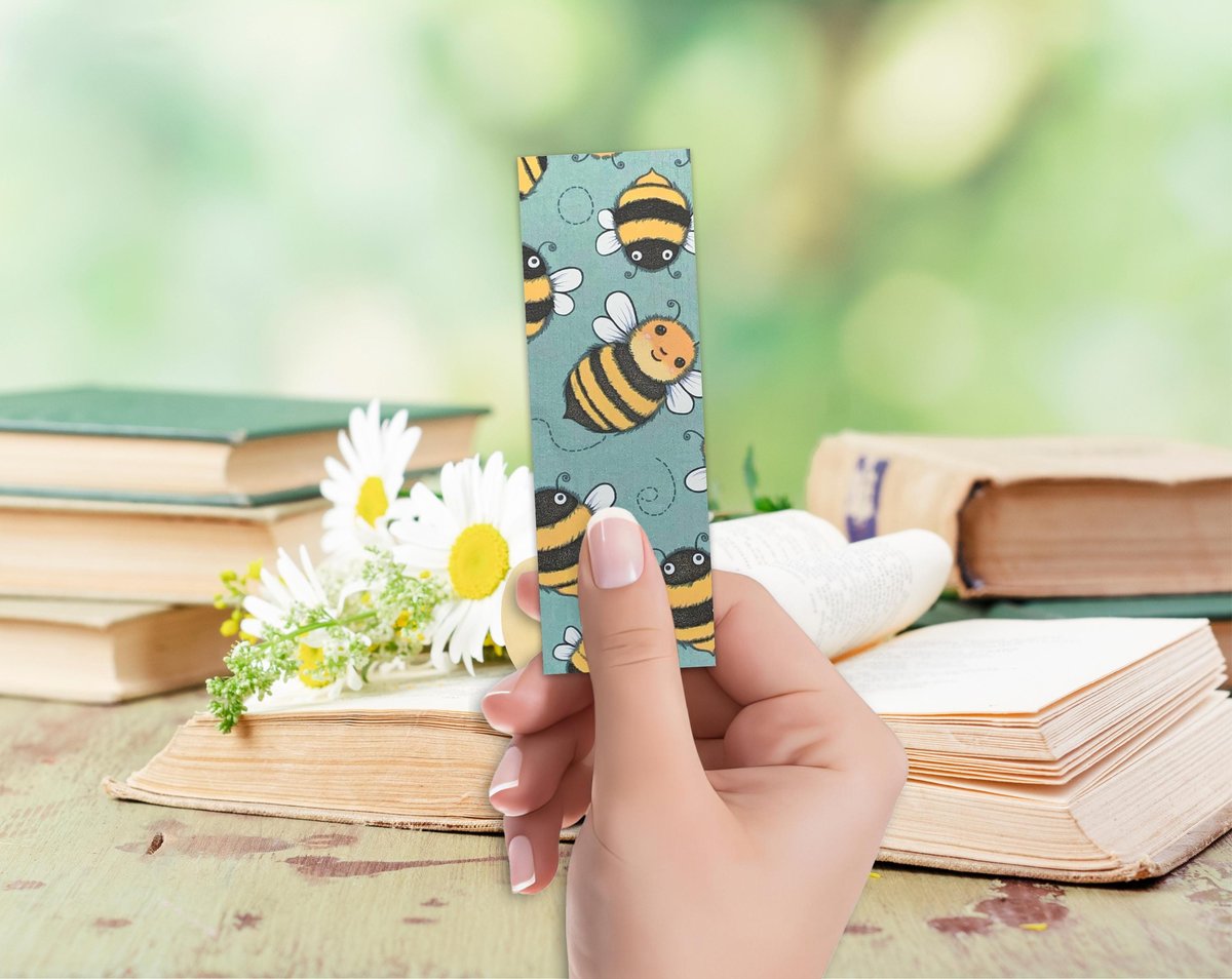 Handmade Bookmarks | Honeybee Bookmark | Honey Bee Lover Bookmark | Pollinator Bookmark |- Stocking Stuffers | Book Lovers | Book Gifts