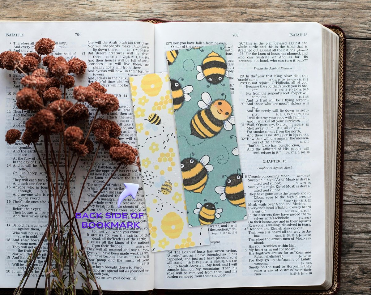 Handmade Bookmarks | Honeybee Bookmark | Honey Bee Lover Bookmark | Pollinator Bookmark |- Stocking Stuffers | Book Lovers | Book Gifts