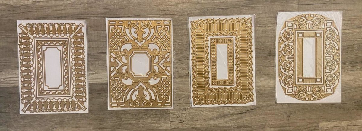 NEW Anna Griffin BERIBBONED FRAMES Cut & Emboss Dies 349 Full Complete Set Cuttlebug Dies Scrapbooking Embossing Die Cutting