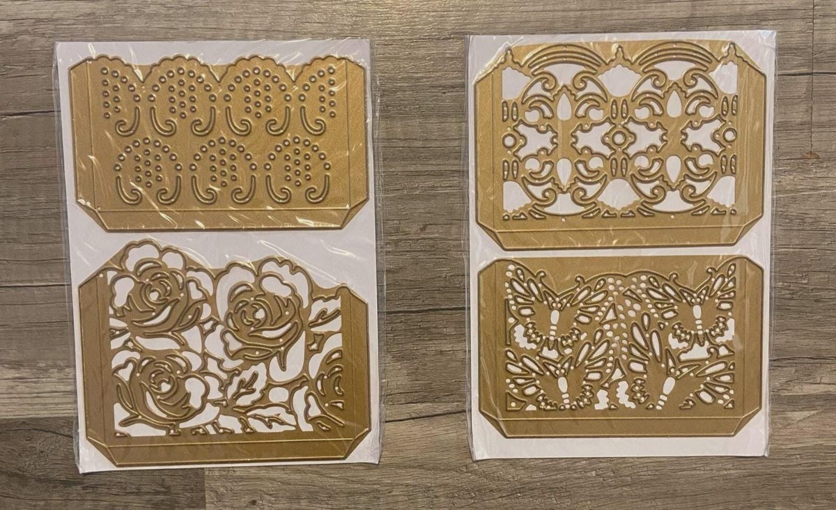 NEW Rare 2016 Anna Griffin PRETTY POCKETS Cut & Emboss Metal Dies Scrapbooking Card Making