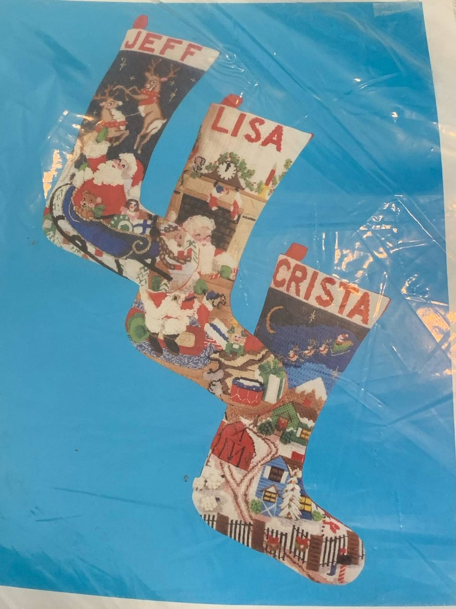 LeeWards Needlepoint Christmas Stockings Kit |Lee Wards Multiple Choice 3 DIY Holiday Stockings | Embroidered Stockings |