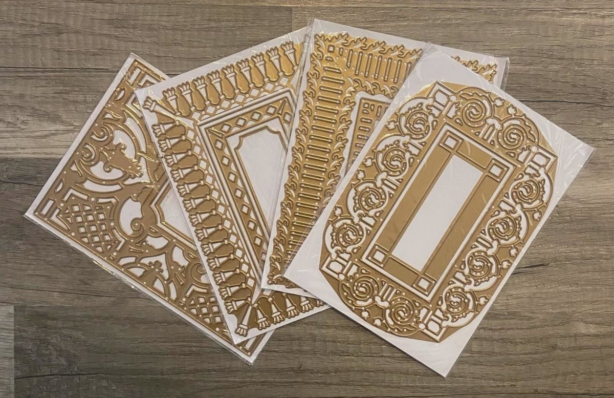 NEW Anna Griffin BERIBBONED FRAMES Cut & Emboss Dies 349 Full Complete Set Cuttlebug Dies Scrapbooking Embossing Die Cutting