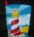Light House Christmas Stocking Handmade Bucilla Seagull Sea Sun Sand Beach Gift Idea Tropical Christmas Couples Stockings