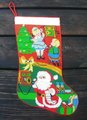 Christmas Stocking 1970's FINISHED Bucilla 60521 Painted Needlepoint Santa  Handmade Felt Santa Claus Kids Tree Toys Phone