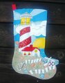 Light House Christmas Stocking Handmade Bucilla Seagull Sea Sun Sand Beach Gift Idea Tropical Christmas Couples Stockings