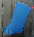 RARE Christmas Stocking Handmade JUMBO 1970's Vintage Bucilla Rooftop Visitor Santa Claus Embroidered STocking