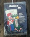 Vintage Bucilla Kit #3572 Wooden Soldier Felt Christmas Stocking Kit Noel Holiday Decor, Jeweled, Sequins, Beads, Retro Christmas