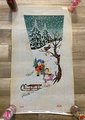 New Vintage AGA Designs CHILDREN SLEDDING Needlepoint Christmas Stocking Canvas 209 Bird Holiday Stocking *Read*