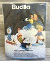 Vintage 1980s Bucilla WINTER KIDS Christmas Felt Ornaments Kit 48622 Kids Sledding Christmas Holiday Decor Vintage Craft Kit