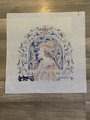 New Vintage CREATIVE NEEDLE Majolica Farmer Handpainted Needlepoint Canvas #448-IT Living Dining Room Den Home Decor