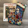 Christmas Stocking Finished Handmade Vintage 1993 DIMENSIONS Waiting for Santa Christmas Needlepoint Stocking 9084 Holiday Decor