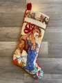 Christmas Stocking New VTG Handmade Finished Bucilla CHRISTMAS MORNING Needlepoint Christmas Stocking 60736