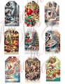 Retro Vintage Lady Christmas Tags Printable Gift Tags Large & Small  Hang Tags Vintage Christmas  Digital Junk Journal