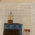 New Vintage 1980s LEIGH Designs Goose Stocking Needlepoint Christmas Stocking Canvas Fireplace Bird Holiday Stocking