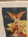 Christmas Stocking New Rare Handpainted Vintage  BAROQUE ANGELS II 2 Needlepoint Christmas Stocking Canvas Holiday Decor Signed Canvas