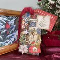 Handmade Christmas Gift Tags, Loaded Junk Journal Tags, Journal Supplies, Vintage Scrapbooking Ephemera, Vintage Holiday Tag, Ready to Ship!