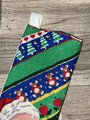 Handmade Christmas Stocking BUCILLA Vintage Finished 1980s Cheerful Santa Holiday Stocking Stockings with Name Decor 60672