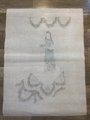 NEW VTG Handpainted Angel Christmas Needlepoint Stocking Canvas Angel Holiday Stocking Harp