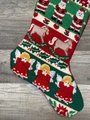 New Christmas Stocking Vintage 1990s Bucilla COUNTRY CHRISTMAS BORDERS Needlepoint Holiday Decor 60692