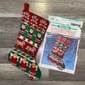 New Christmas Stocking Vintage 1990s Bucilla COUNTRY CHRISTMAS BORDERS Needlepoint Holiday Decor 60692