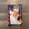 Christmas Junk Journal, Holiday Junk Journal, Handmade Journal, Gift Journal, Writing Journal, Made in USA, Snowman Journal