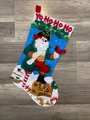 Pirate Santa Christmas Stocking, Rare Finished Bucilla Kit, Holiday Stockings, Embroidered Stockings, Personalized Stockings