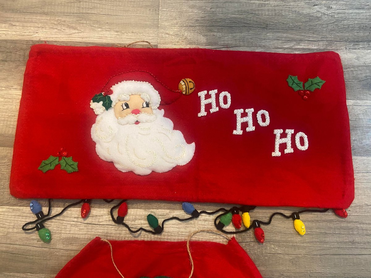 Bucilla Bathroom Set Kit Peek-a-Boo Santa 85451 Felt Toilet Tank Seat Bathroom Applique Toilet Cover Set Ho Ho Ho