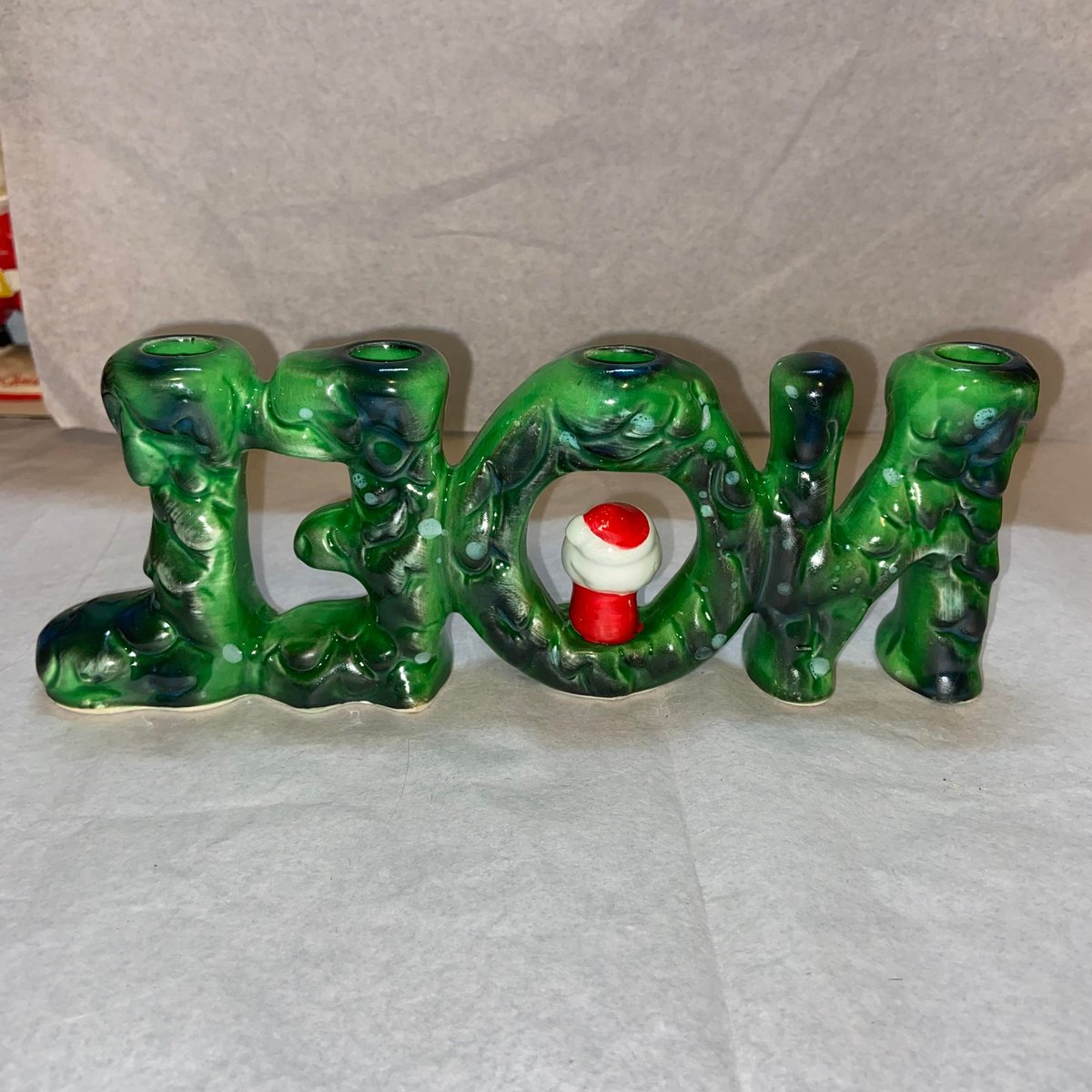 Rare MINT 1960 Vintage HOLT HOWARD Noel Santa Candleholder w/ Original Box